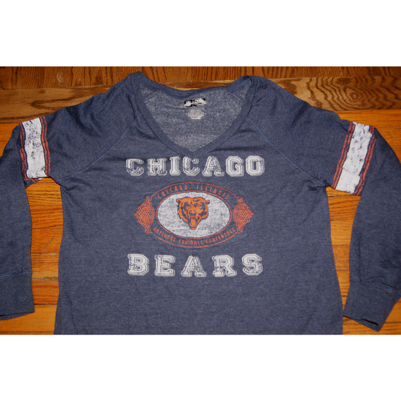 Chicago Bears Womens 2XL Wide Neck Soft Sweatshirt 1st & Fashion NFL Team - Picture 1 of 8